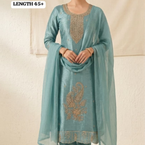 Kiara Sky Blue Diamond Crush Designer Suit Set