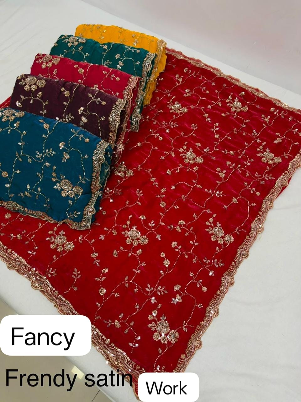 Fancy Frendy Satin Work Fabric